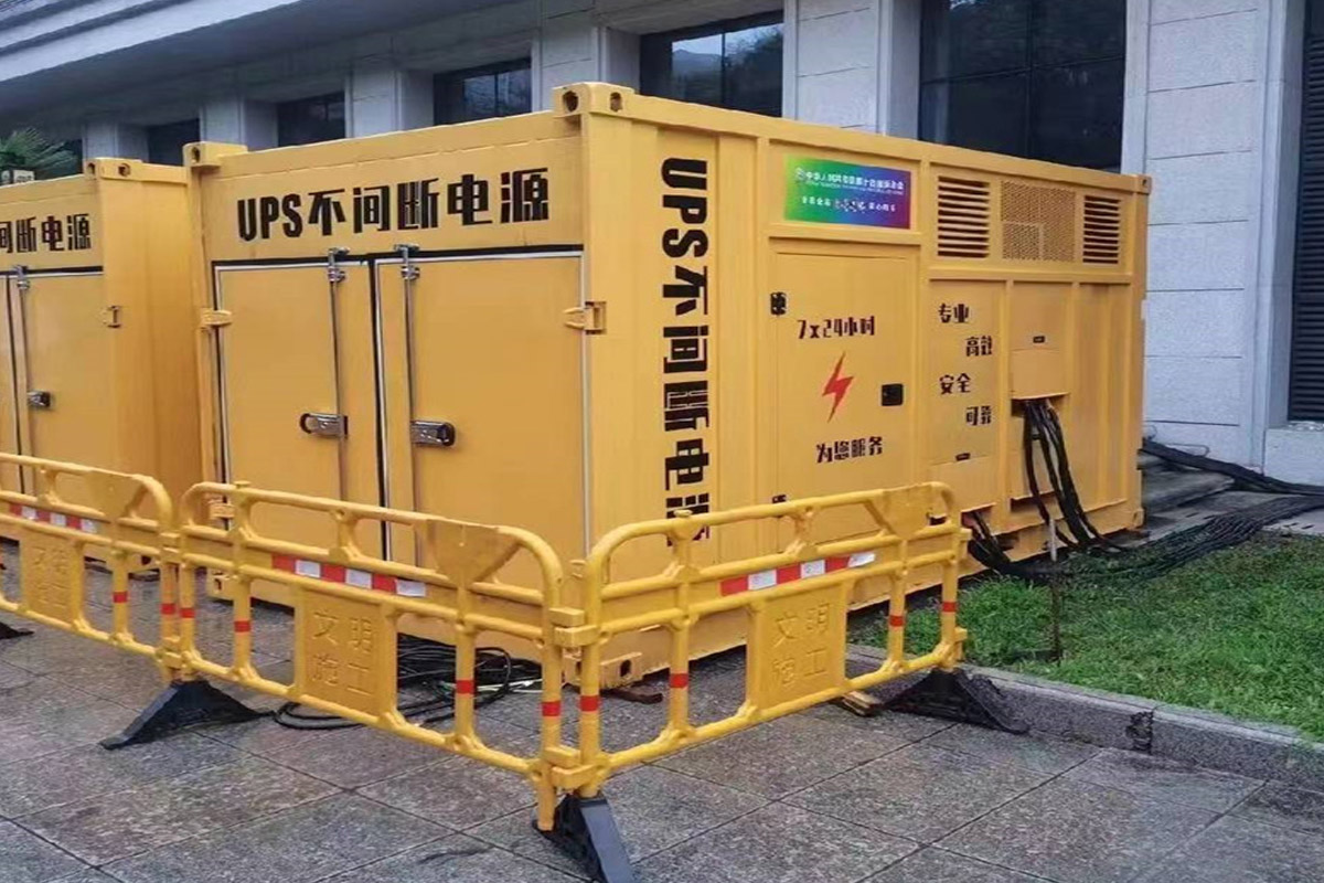青田发电机租赁施工现场